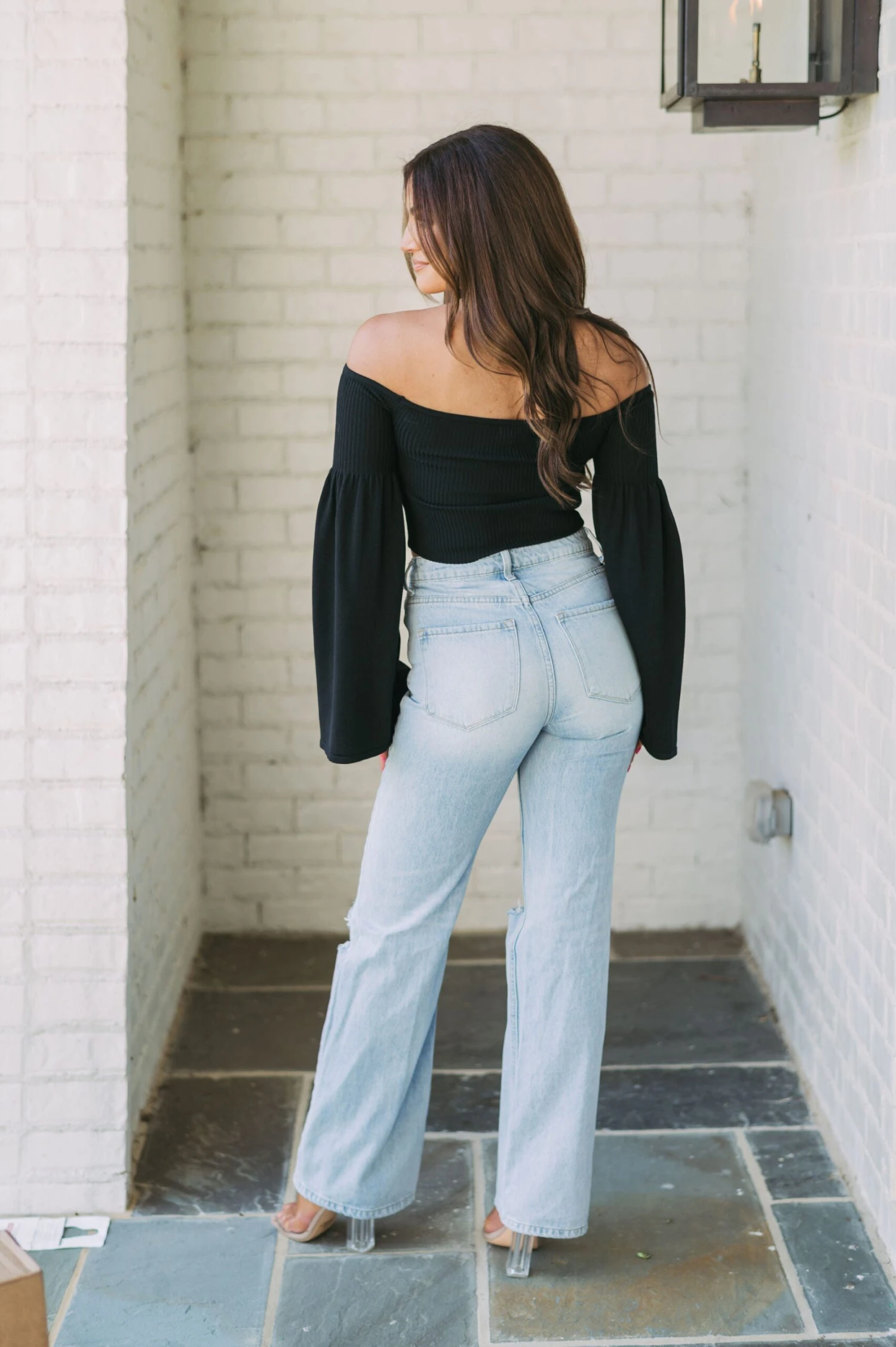 OTS Bell Sleeve Sweater- Black - Image 7