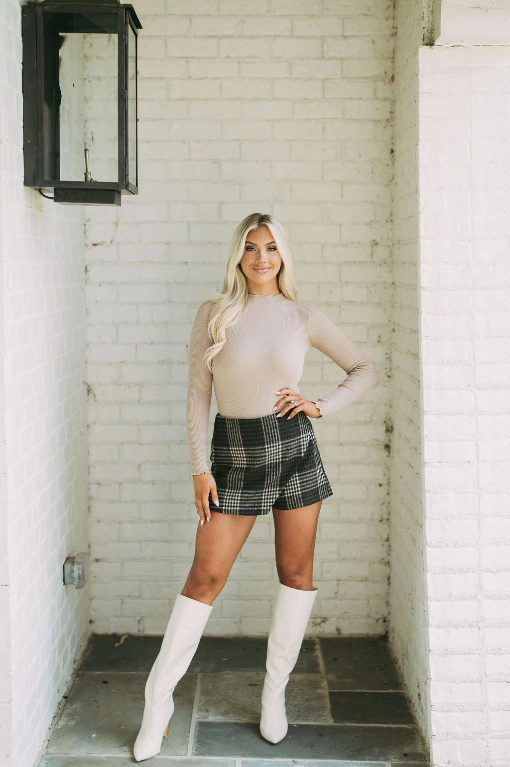 Plaid Overlay Skort - Image 6