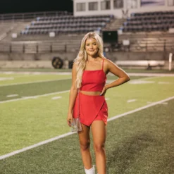 Payton Crop Top- Red