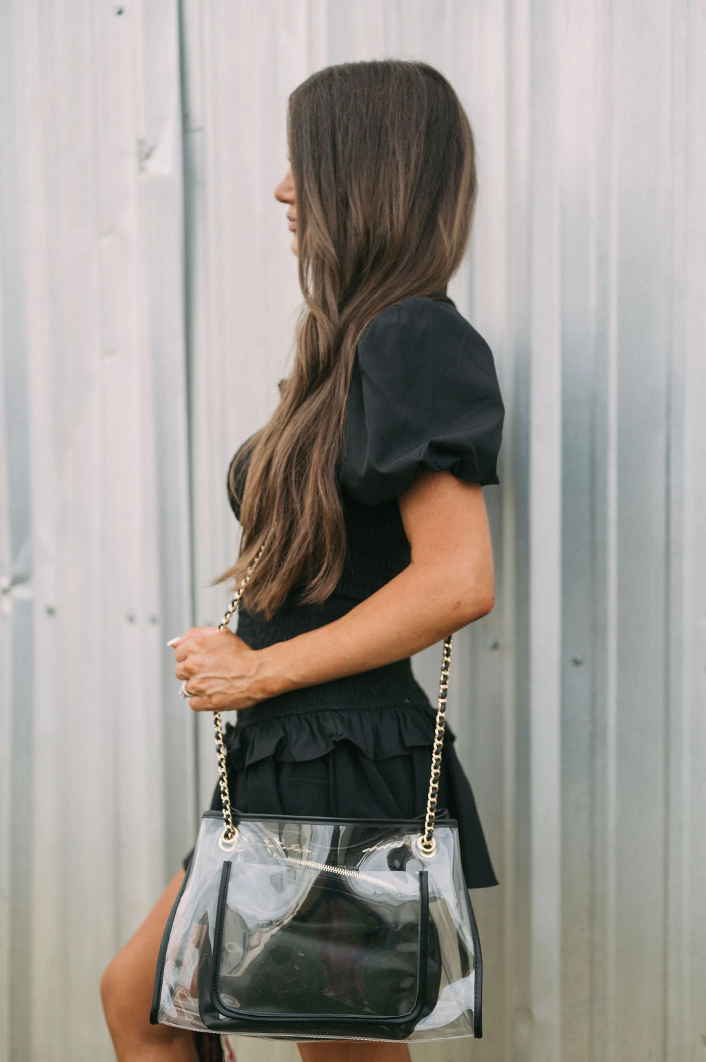 Cali Tote Bag- Black/Clear - Image 4