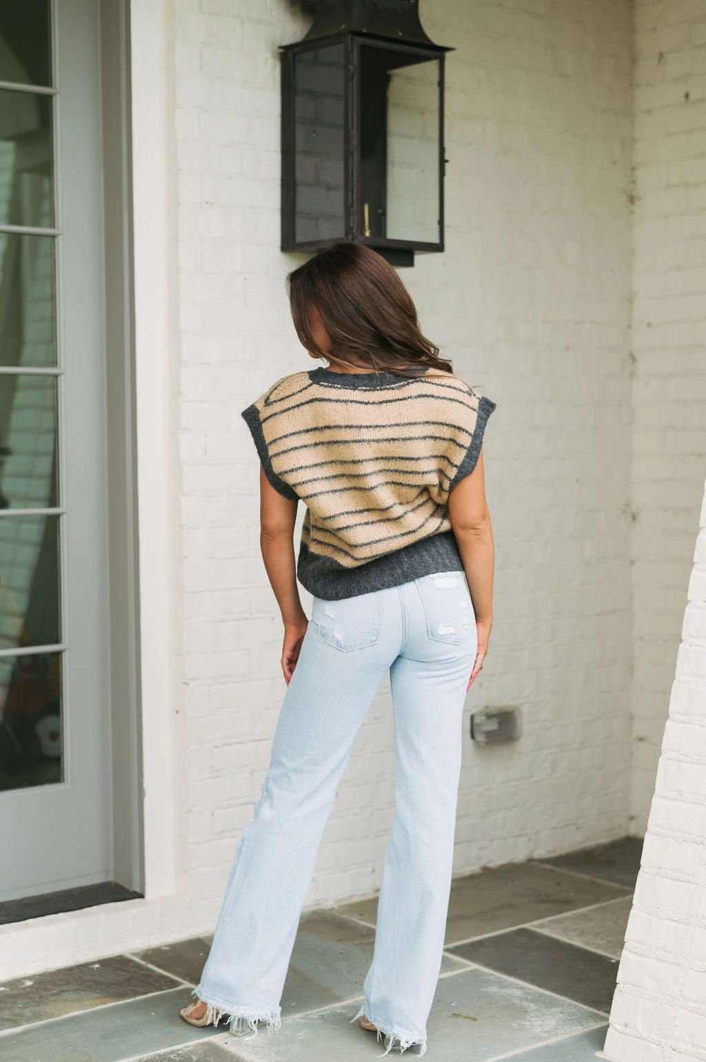 Striped Sleeveless Sweater - Image 6