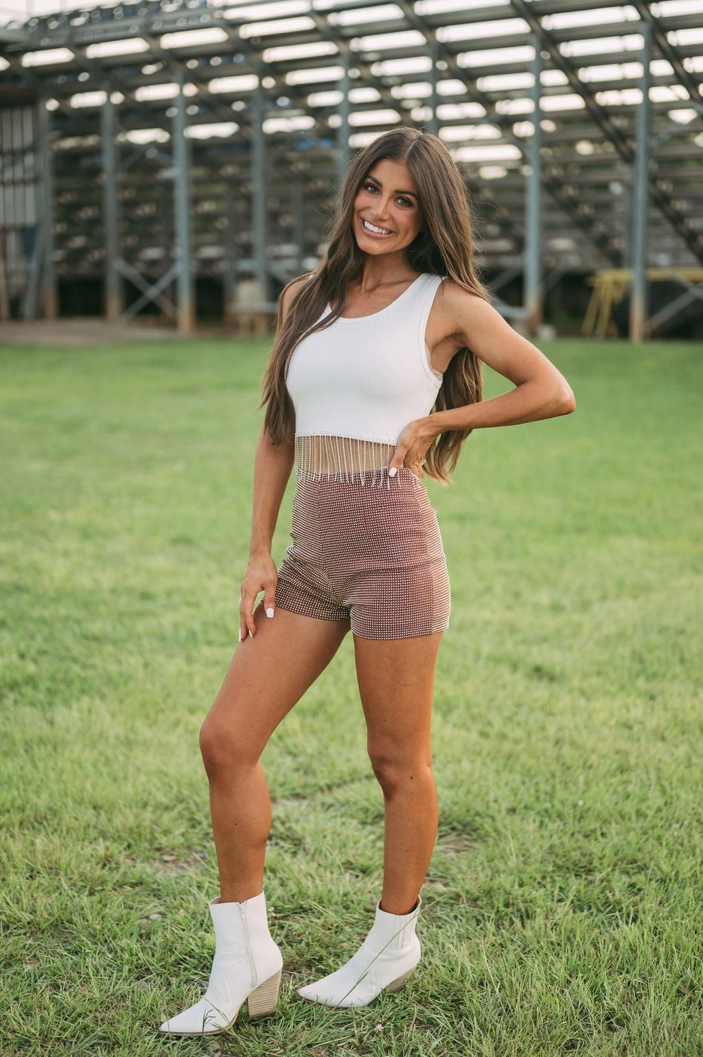 Rhinestone Tassel Top - Image 5