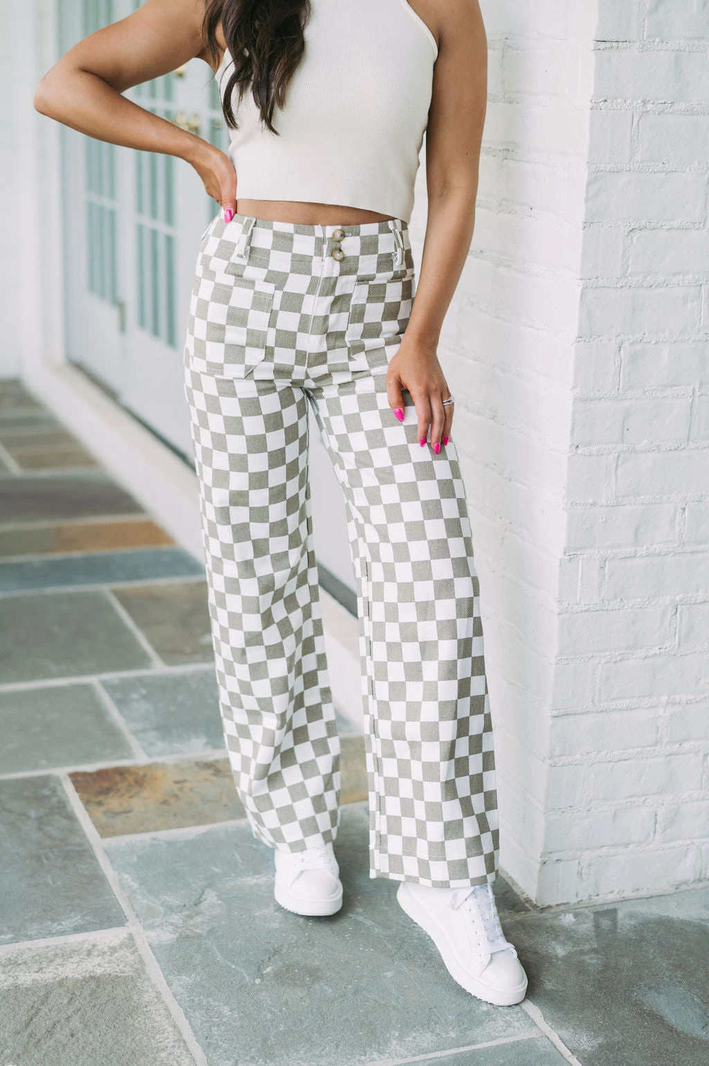 Checkered Print Pants - Image 6