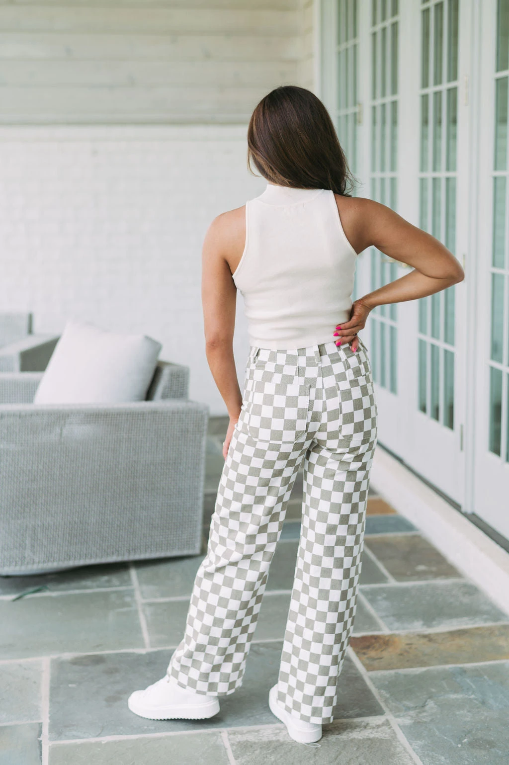 Checkered Print Pants - Image 5