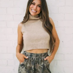 Kramer Sleeveless Sweater- Mocha