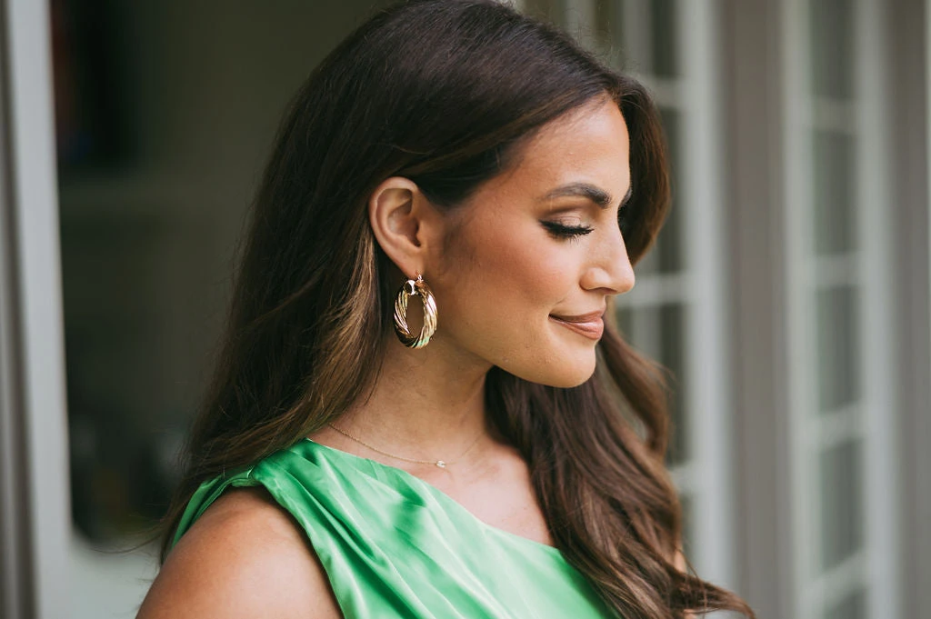 Twisted Gold Hoops - Image 4