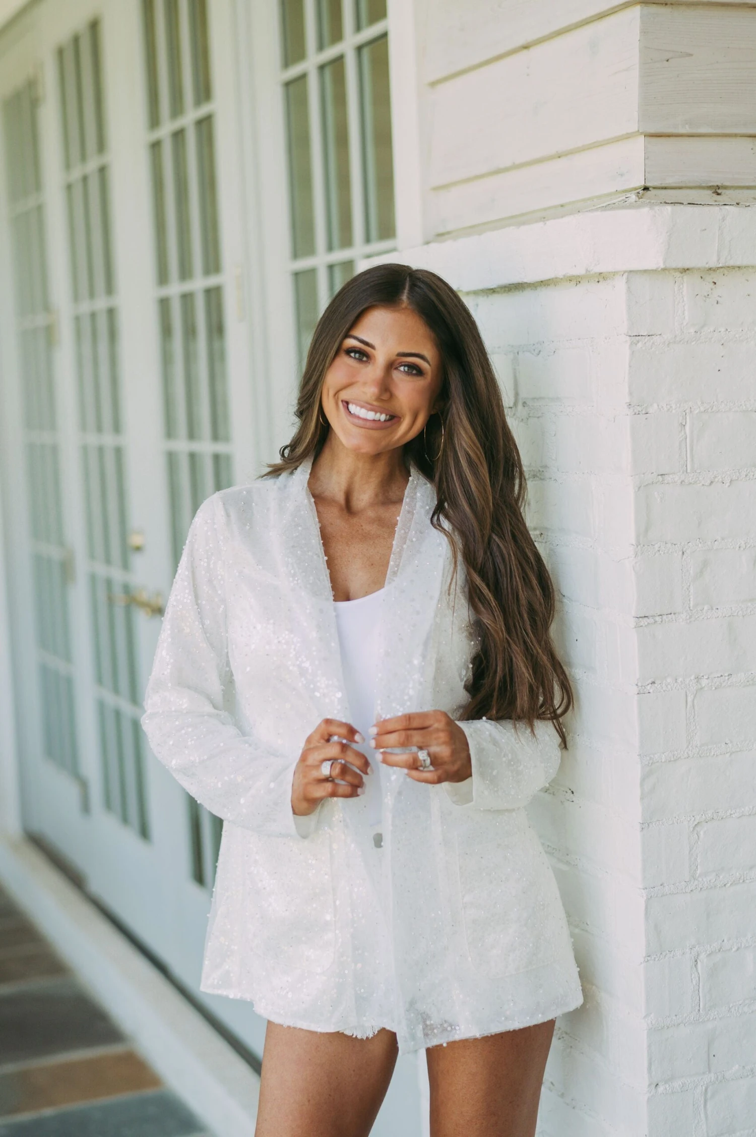 Pearl Sequin Blazer - Image 2