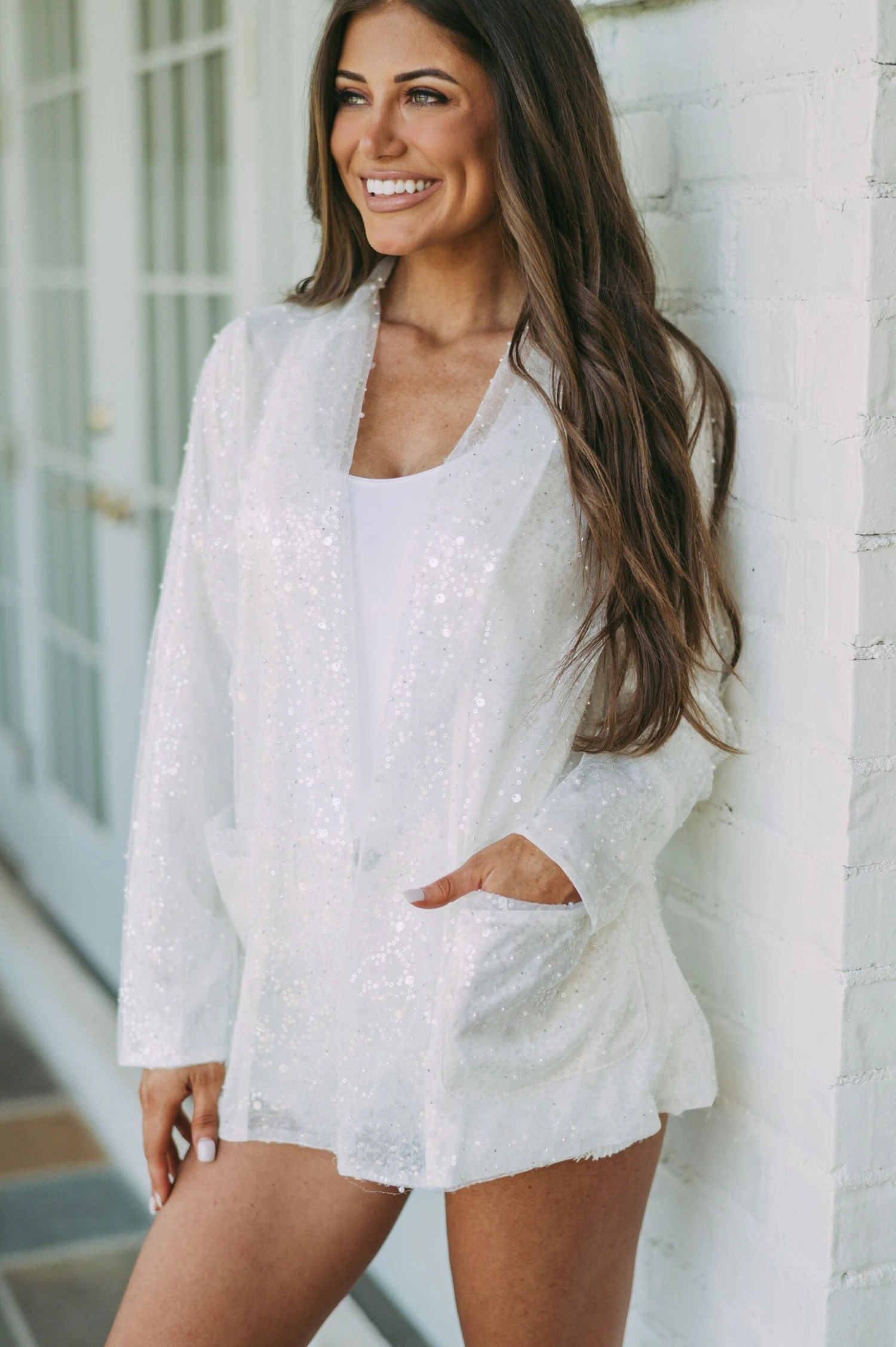 Pearl Sequin Blazer - Image 8