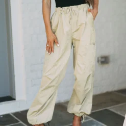 On The Go Cargo Pants-Light Olive