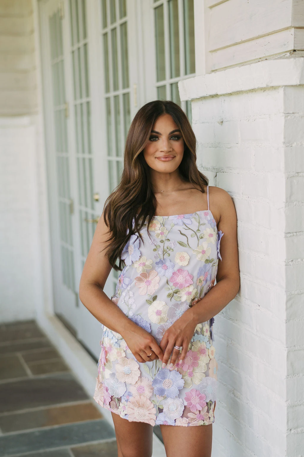 Mable Floral Applique Dress- Lilac Mix - Image 6