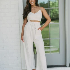 Nora Grace Pants Set-Oatmeal