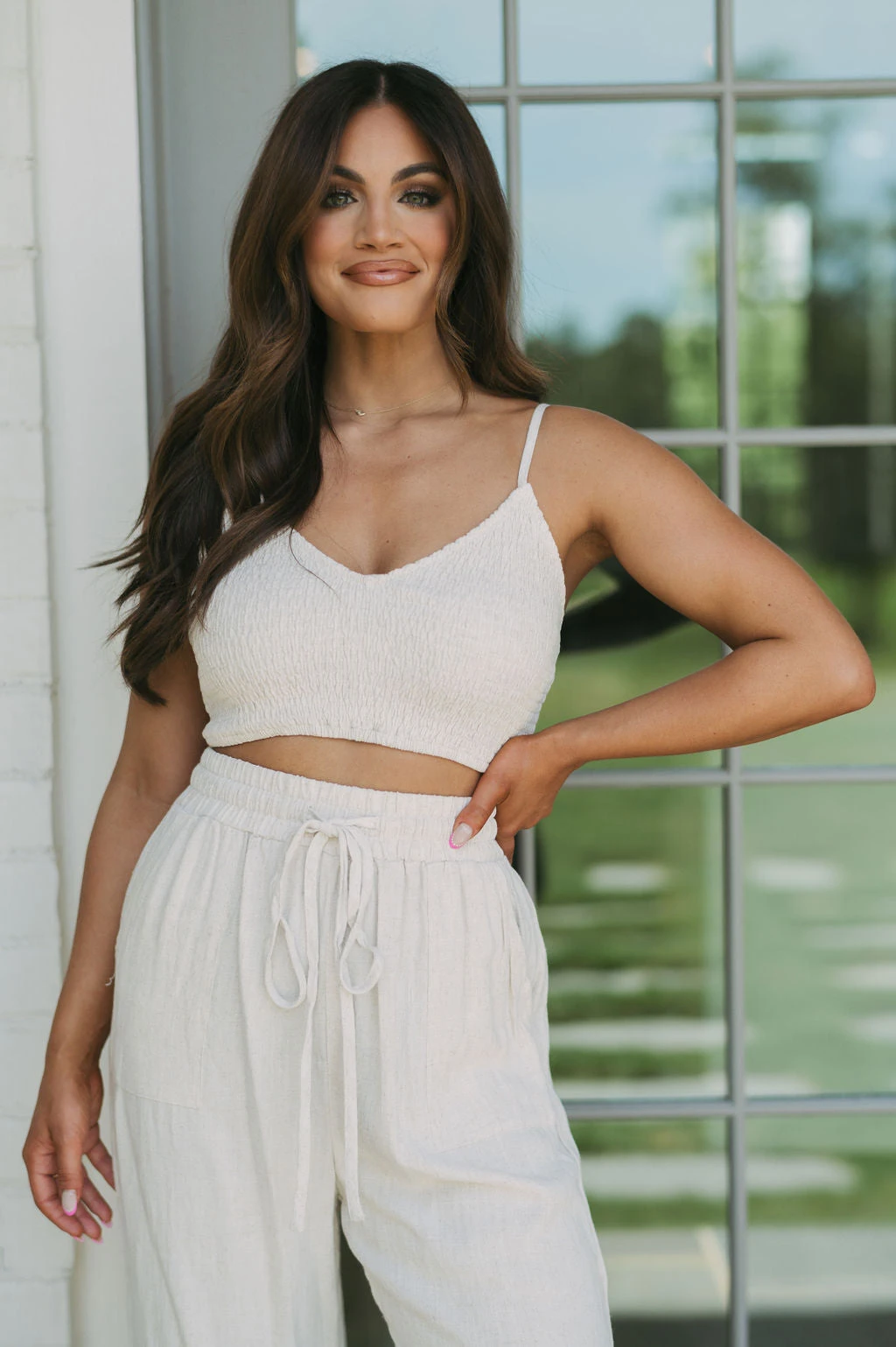 Nora Grace Pants Set-Oatmeal - Image 2