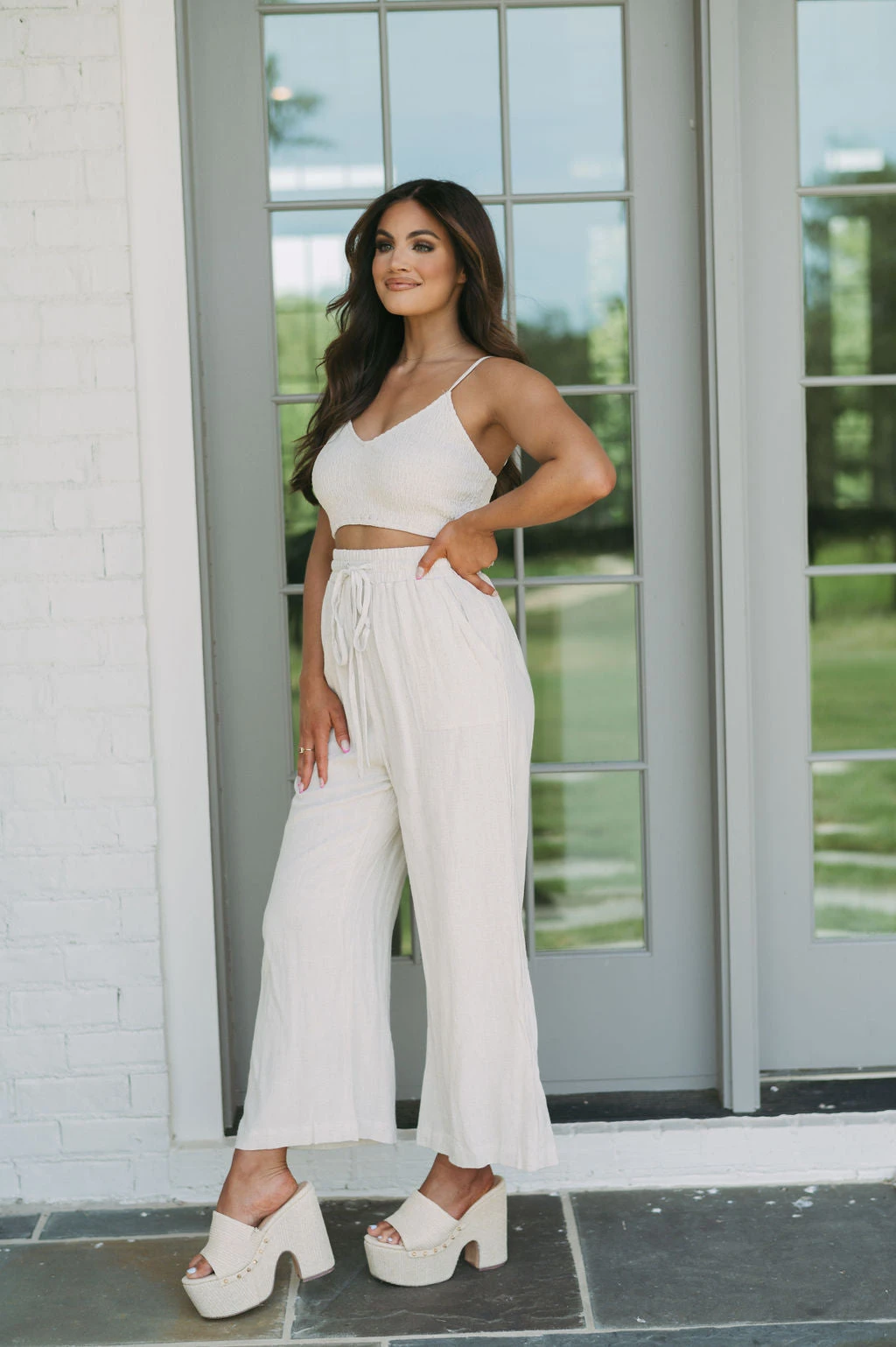 Nora Grace Pants Set-Oatmeal - Image 3