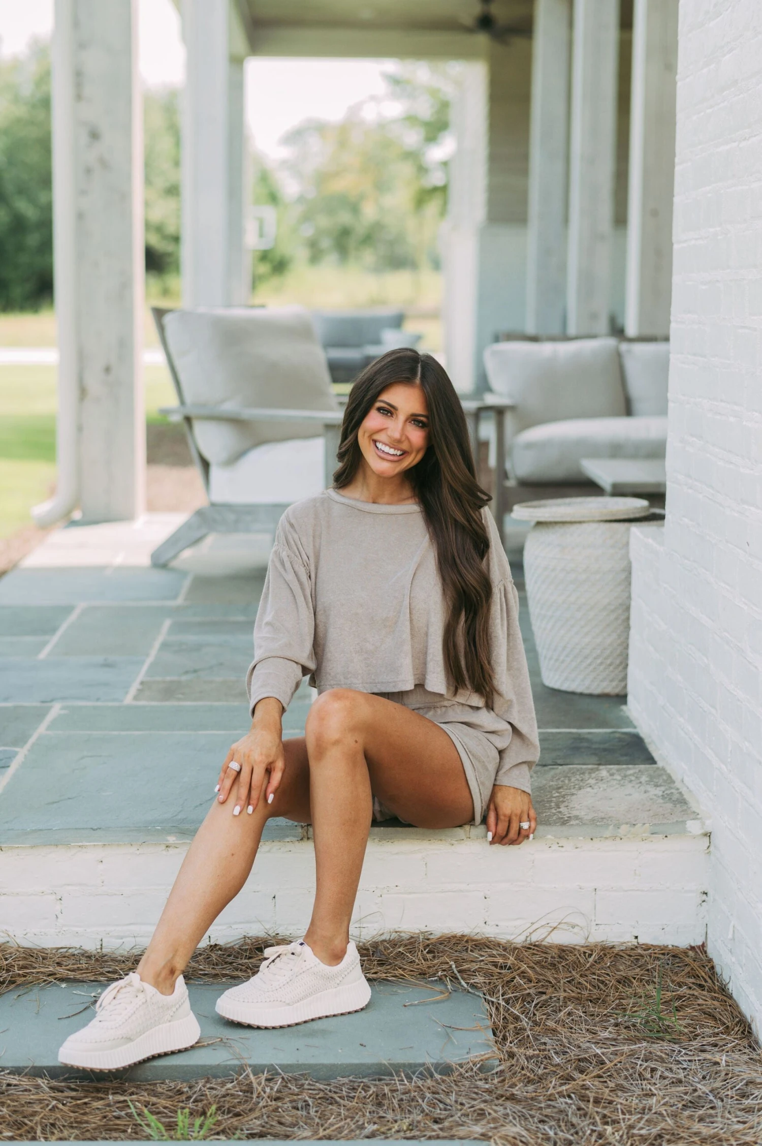 Ally French Terry Shorts Set-Mocha