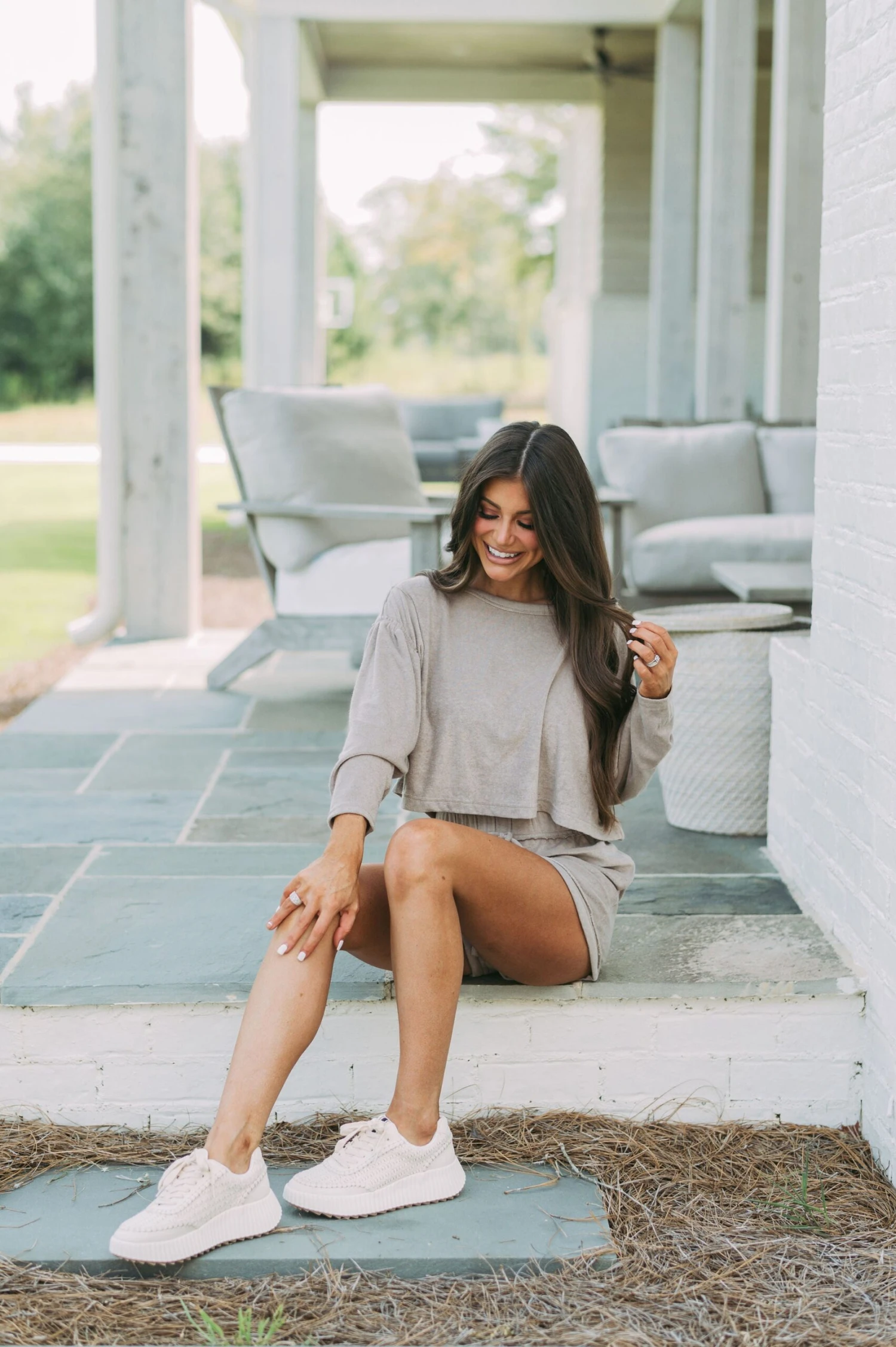 Ally French Terry Shorts Set-Mocha - Image 6