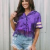 Sequin Jersey Top- Purple