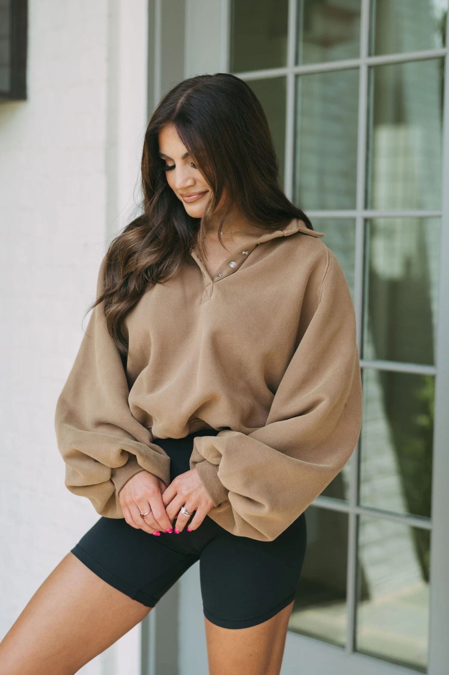 Brooklyn Mineral Washed Pullover-Brown