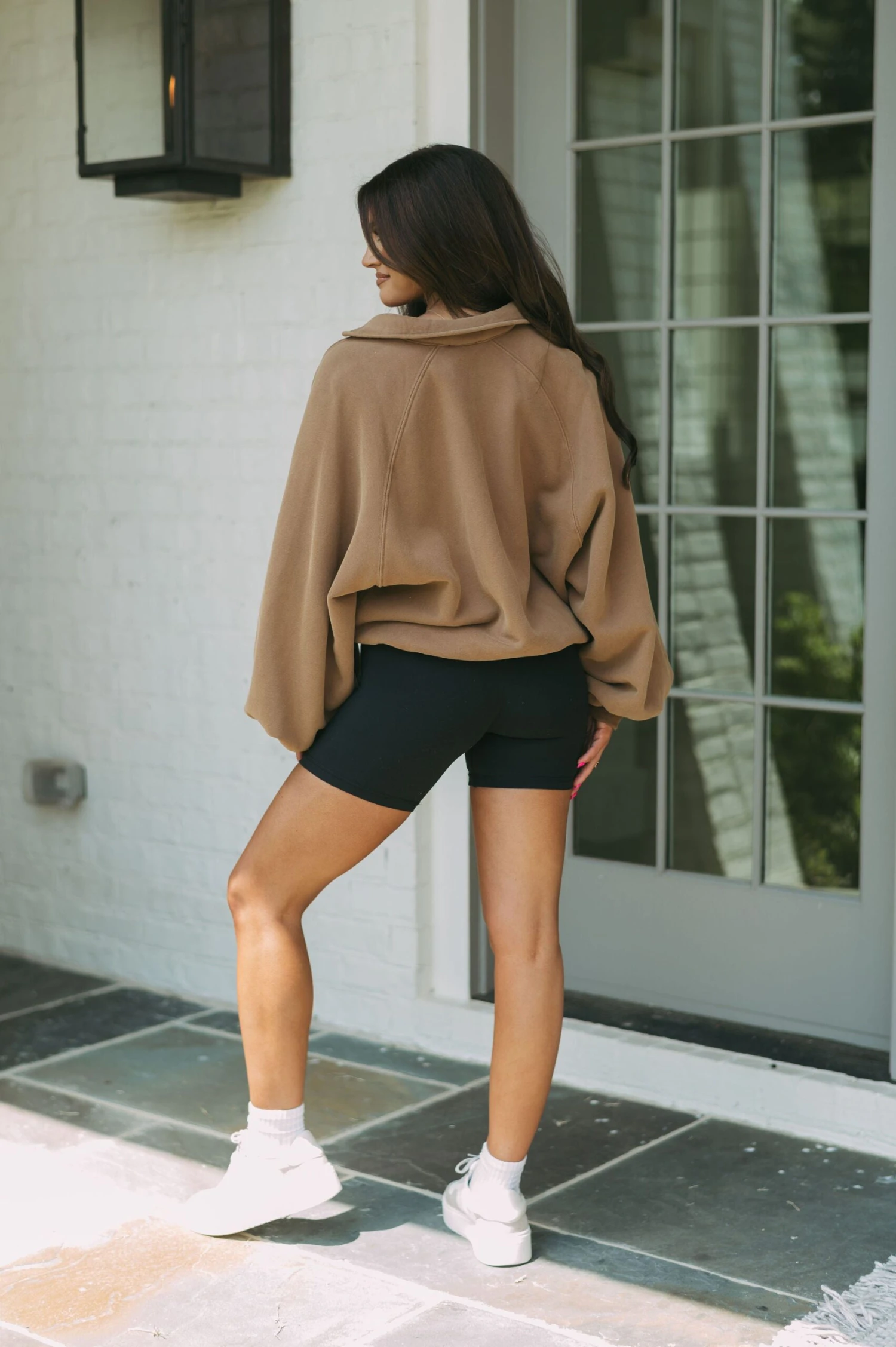 Brooklyn Mineral Washed Pullover-Brown - Image 3